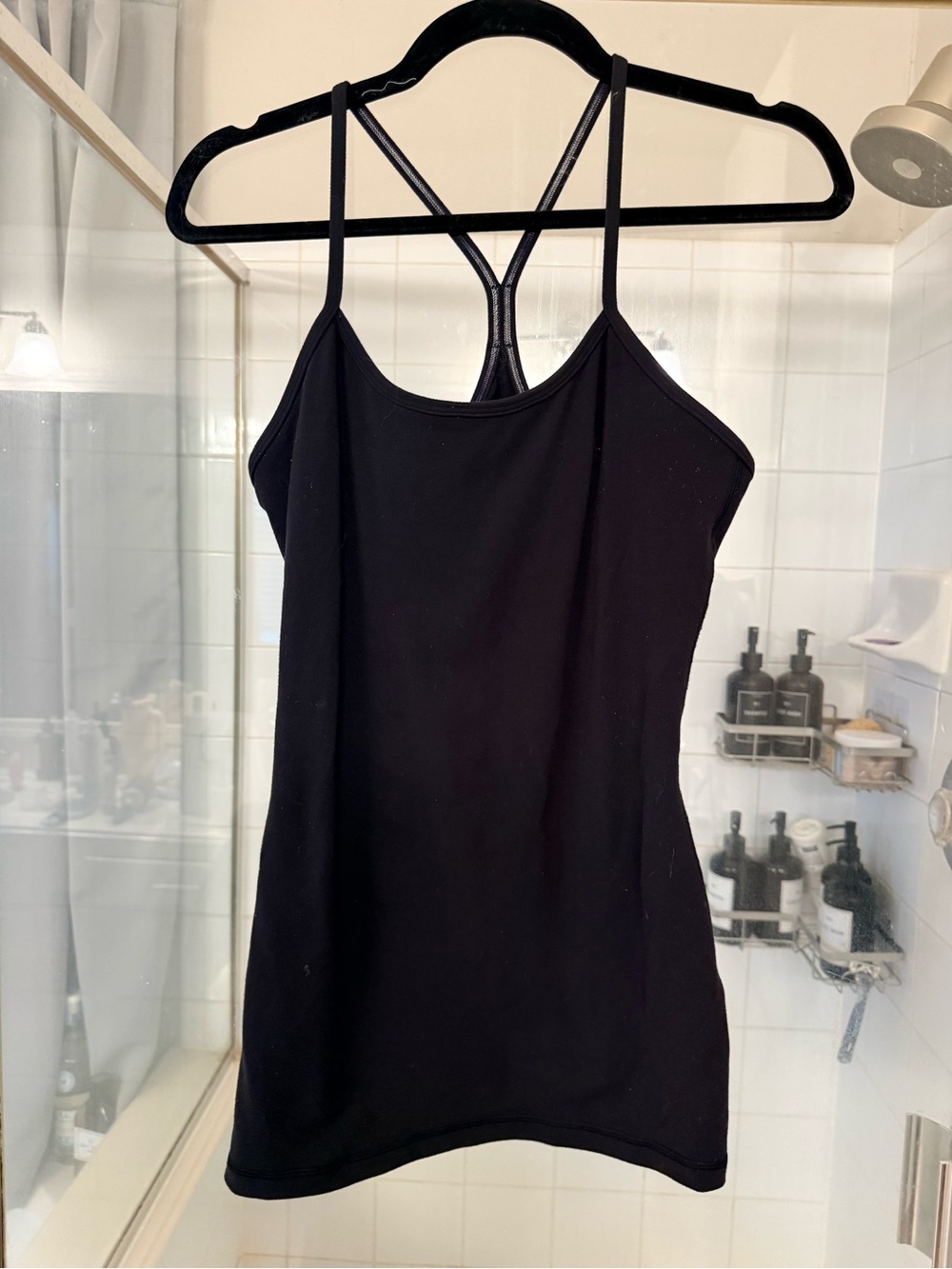 Lululemon Black Power Y Tank Size 8